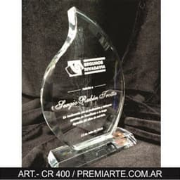 Imagen de producto Figura de vidrio  símil gota 16 cm alto. Art. CR 400