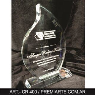 Imagen de producto Figura de vidrio  símil gota 16 cm alto. Art. CR 400