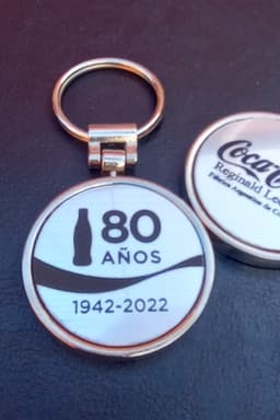 Imagen de producto Llavero circular c/bicapa grabado.