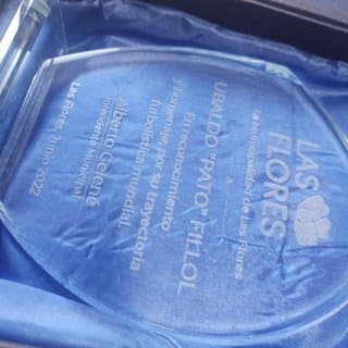 Imagen de producto Figura de cristal hoja 16 cm de alto. Art CR 685