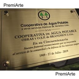 Imagen de producto Placa Bronce 30 X 40 con Base. Art. PB 3040