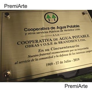Imagen de producto Placa Bronce 30 X 40 con Base. Art. PB 3040