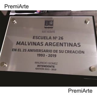 Imagen de producto Placa Símil Acero/Bronce 40 x 60 con Base. Art. PS 4060