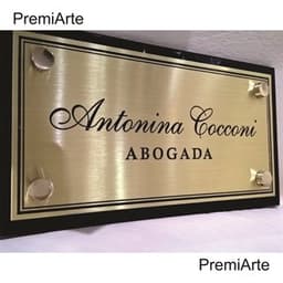 Imagen de producto Placa Profesional Bronce 10 x 20 con Base. Art. PPB 1020