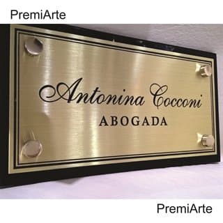 Imagen de producto Placa Profesional Bronce 10 x 20 con Base. Art. PPB 1020
